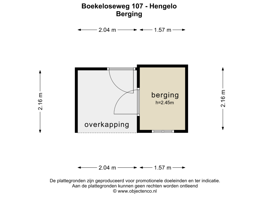 Bekijk plattegrond van BERGING van Boekeloseweg 107