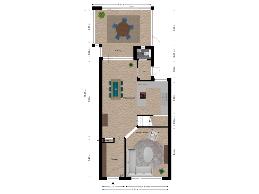 Bekijk plattegrond van Begane Grond van Elsenerstraat 58