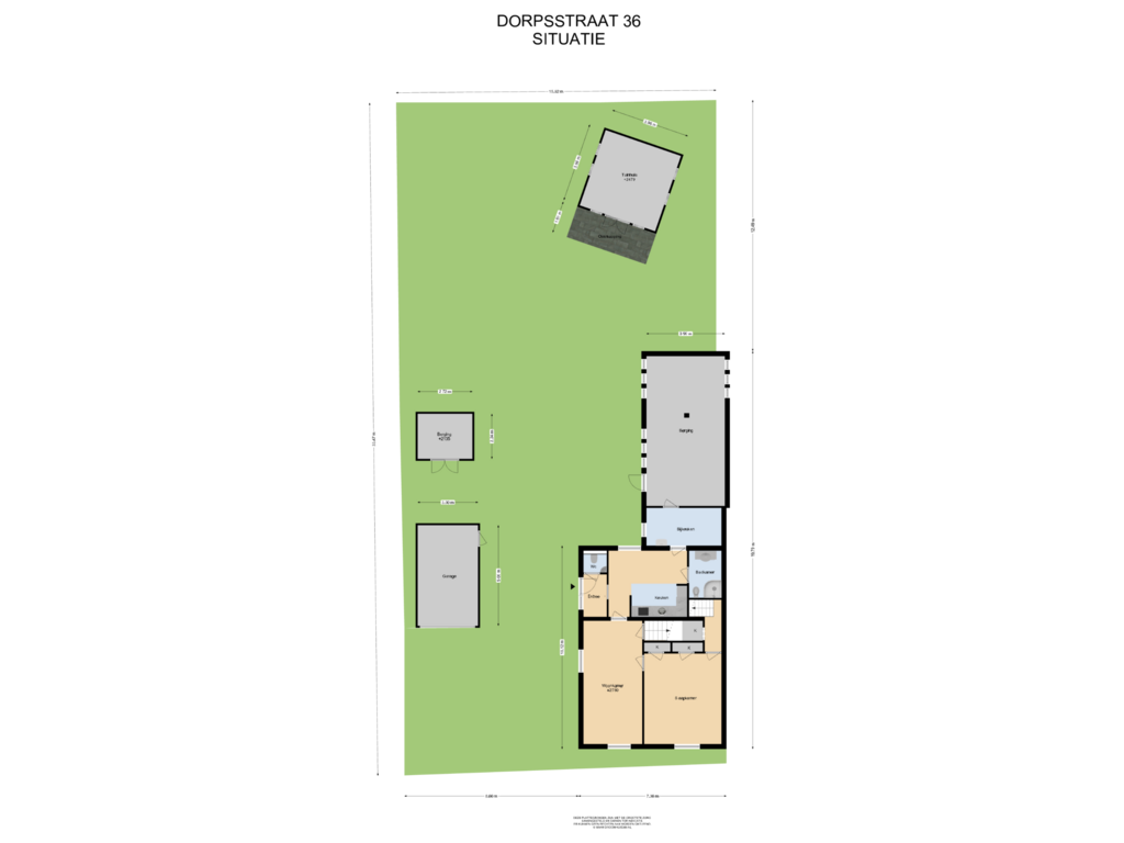 Bekijk plattegrond van Situatie van Dorpsstraat 36