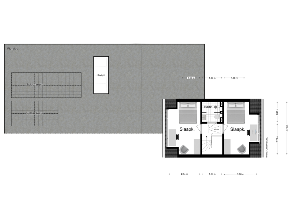 View floorplan of 1e VERDIEPING of Dominee Bleekerhof 39-A