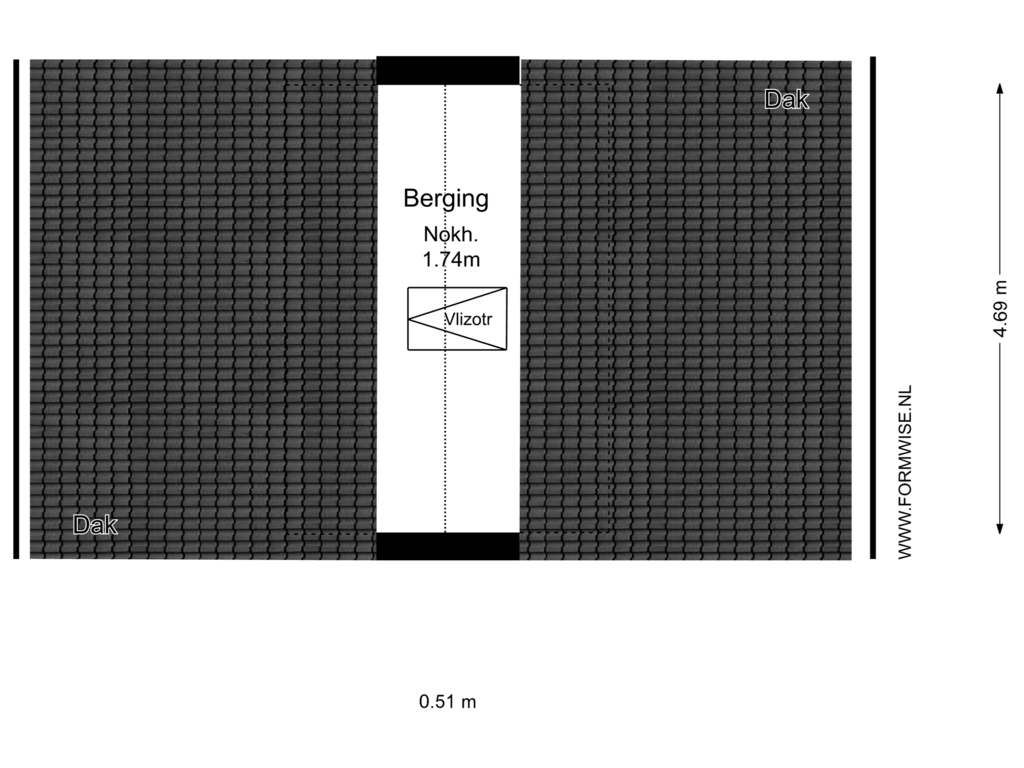 View floorplan of VLIERING of Dominee Bleekerhof 39-A