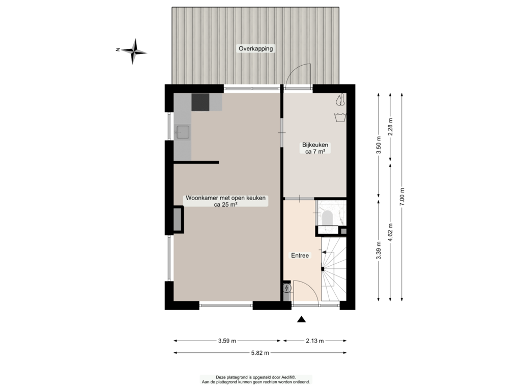 Bekijk plattegrond van Begane grond van Wilhelminalaan 13