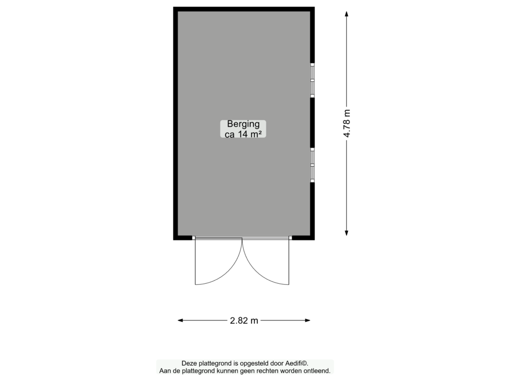 Bekijk plattegrond van Berging van Wilhelminalaan 13