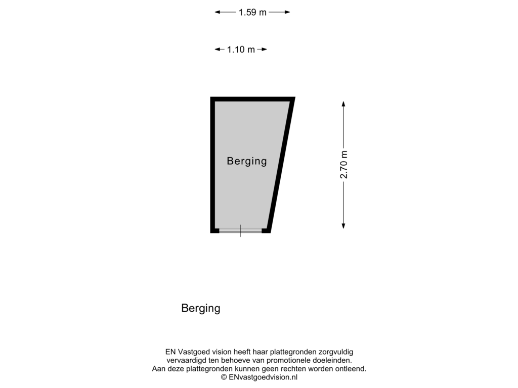 View floorplan of Berging of Bruins Slotstraat 14