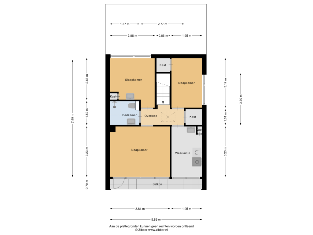 View floorplan of Eerste Verdieping of Diepenbrockstraat 21