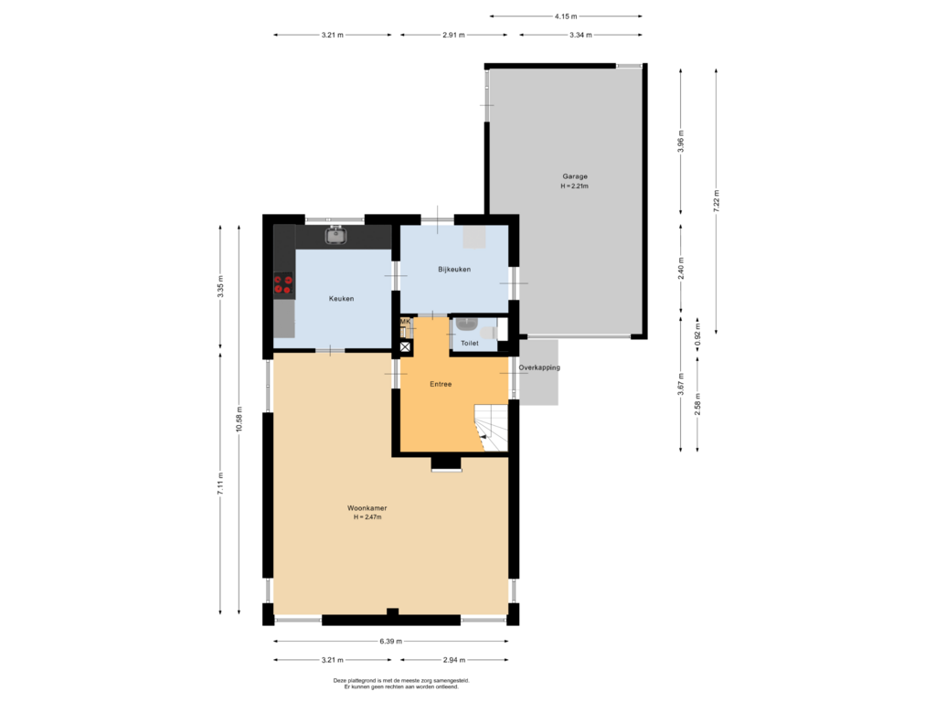 View floorplan of Begane grond of Dabbestraat 65