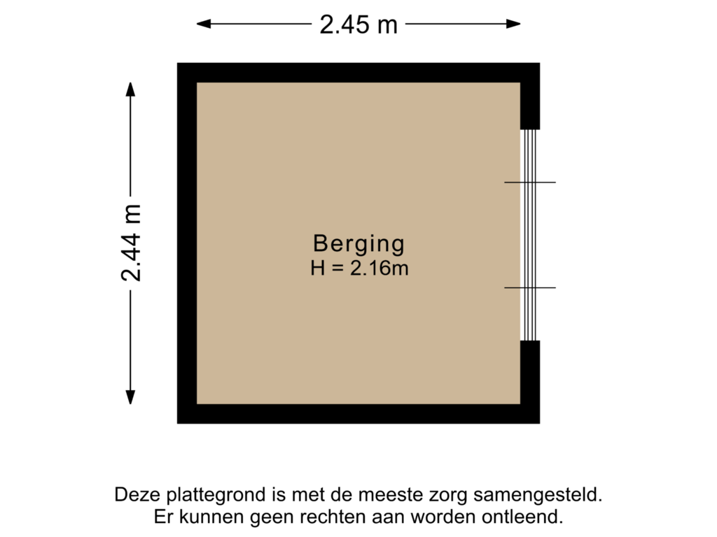 View floorplan of Berging of Dabbestraat 65