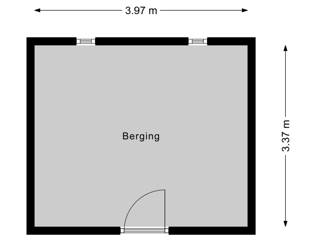 View floorplan of Berging of Jeroen Boschlaan 185