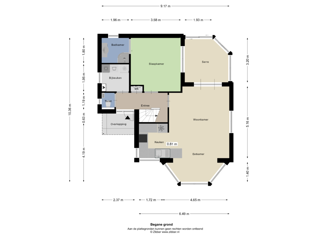 View floorplan of Begane Grond of Tjaskermolen 31