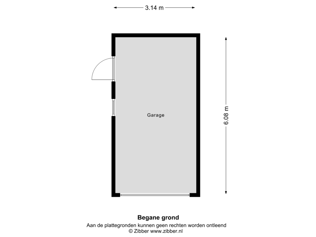 View floorplan of Garage of Tjaskermolen 31