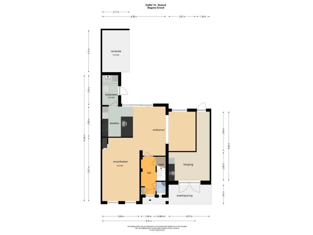 Bekijk plattegrond van Begane Grond van Gaffel 14