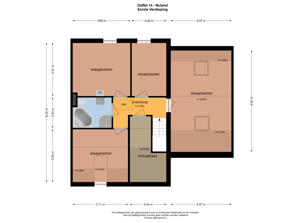 Bekijk plattegrond van Eerste Verdieping van Gaffel 14