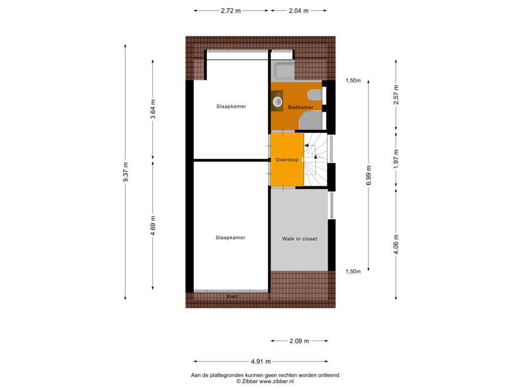 Bekijk plattegrond van Eerste Verdieping van Prins Clausstraat 16