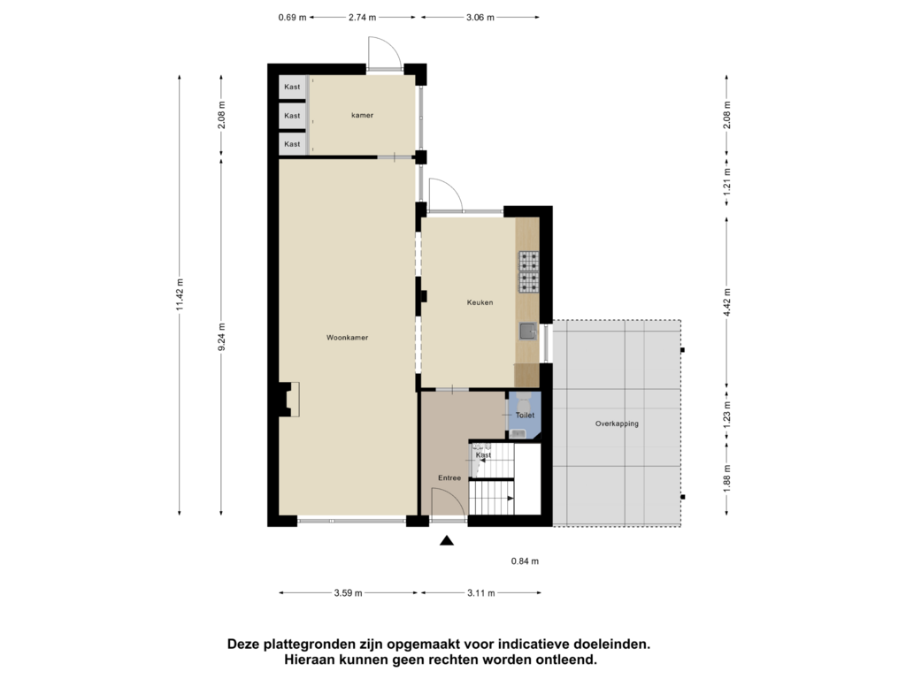 View floorplan of Begane Grond of Prinses Margrietlaan 55