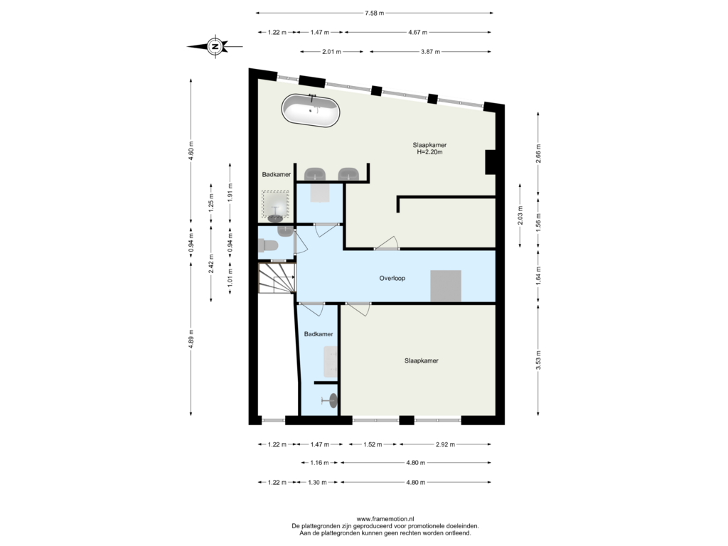 Bekijk plattegrond van Verdieping 2 van Lange Haven 124