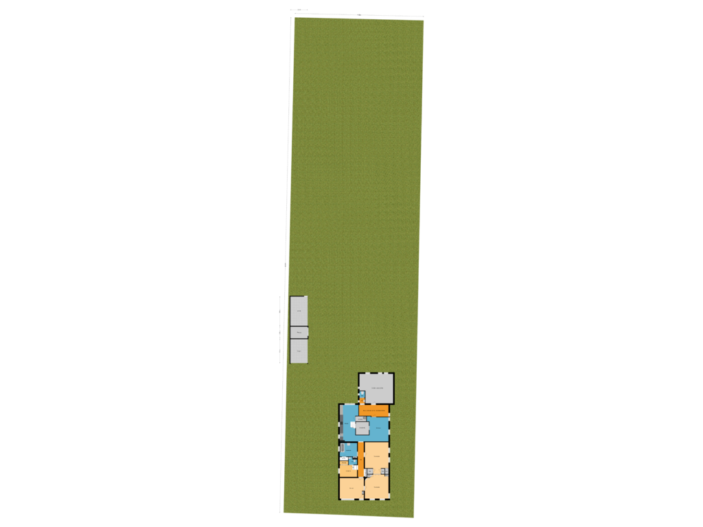 Bekijk plattegrond van Begane grond met tuin van Vaartweg 18