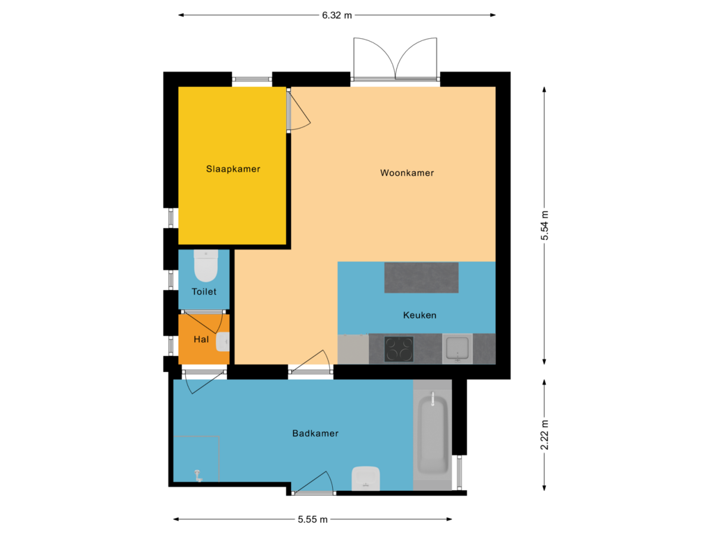 Bekijk plattegrond van Mantelzorgwoning - Optie van Vaartweg 18