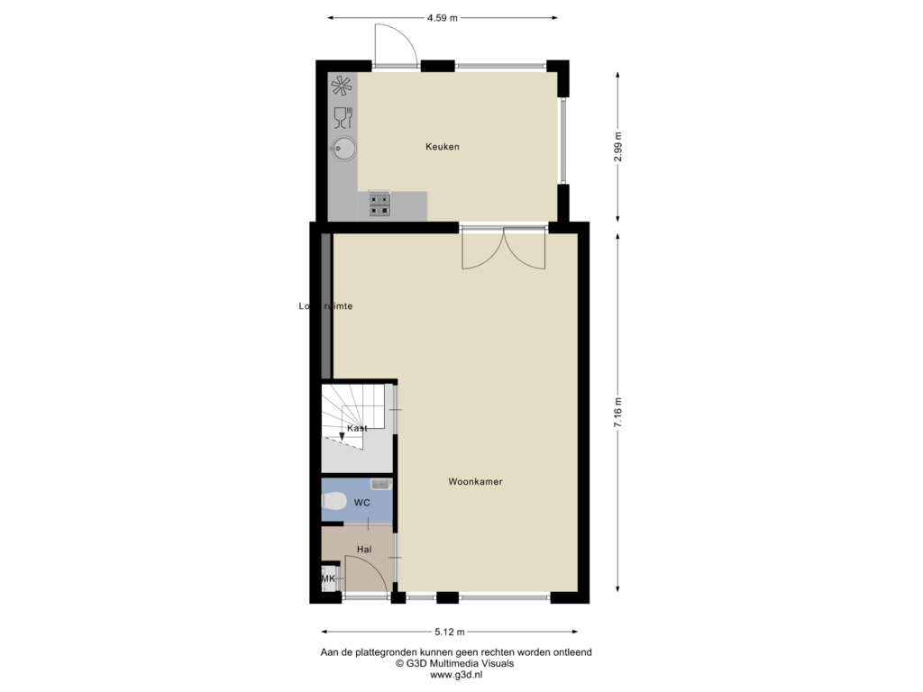 Bekijk plattegrond van Bg van Noordsingel 10