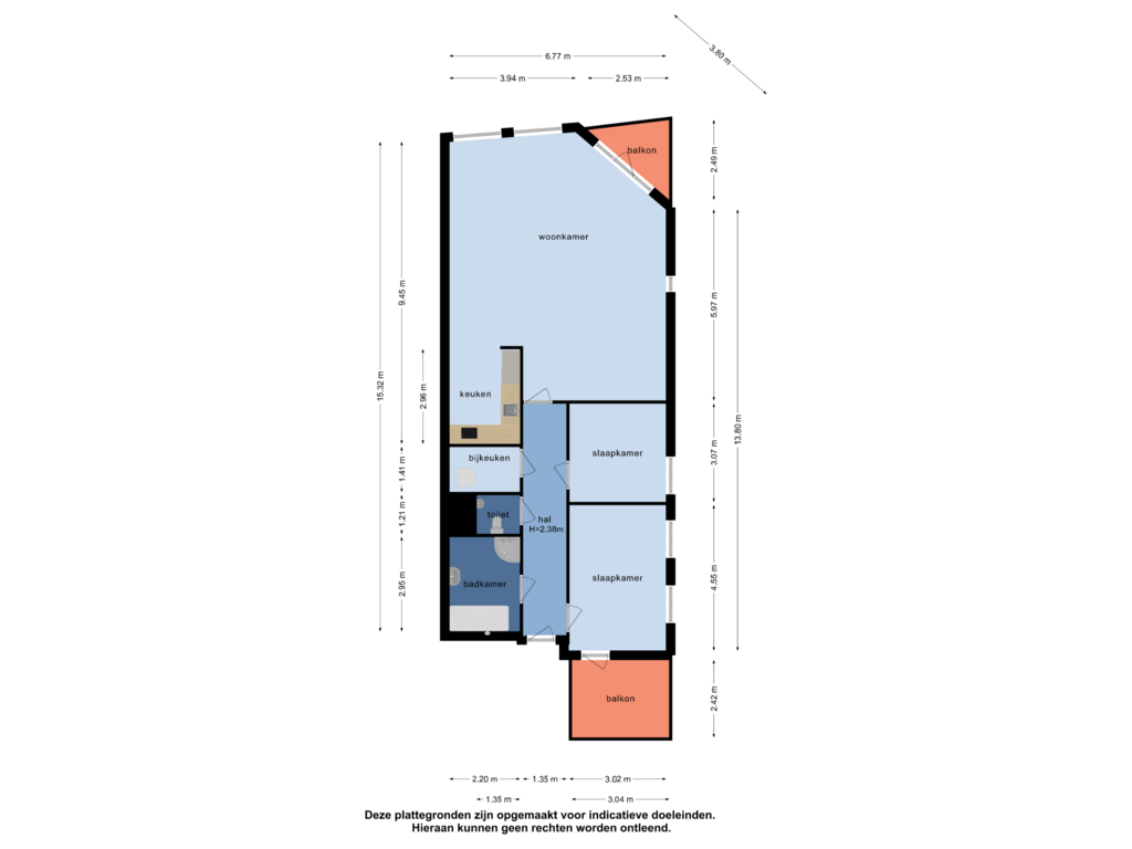 View floorplan of Appartement of Kreupelstraat 10