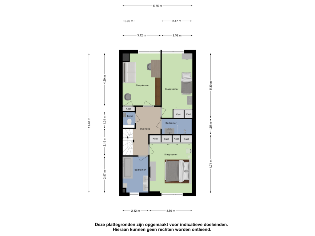 Bekijk plattegrond van Eerste Verdieping van Noordpark 22