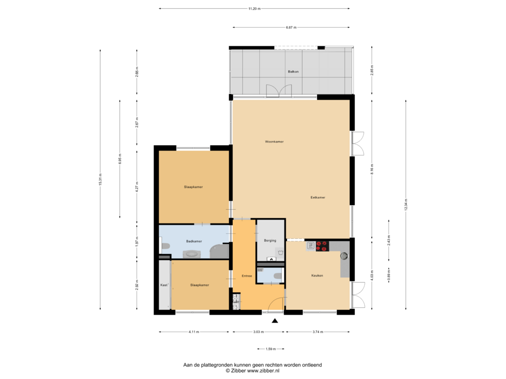 Bekijk plattegrond van Appartement van De Haar 13