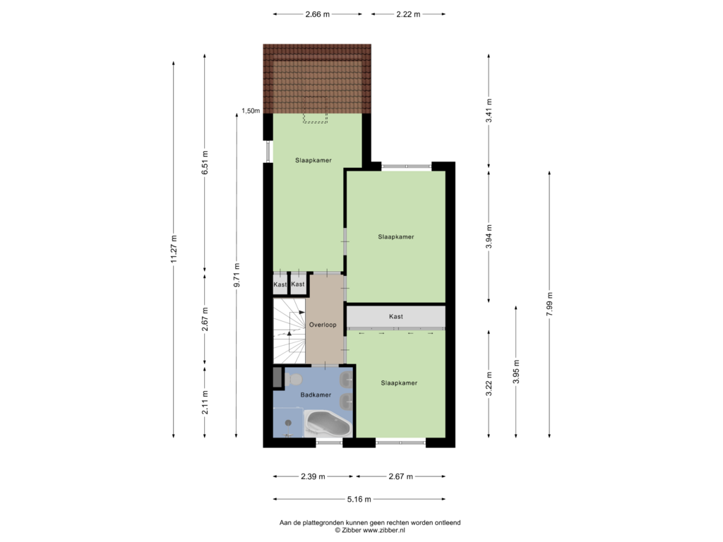 Bekijk plattegrond van Eerste Verdieping van Buizerderf 63