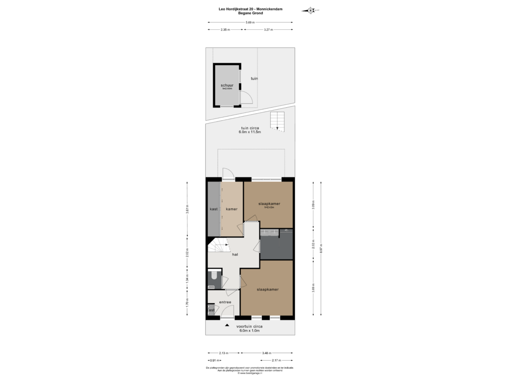 Bekijk plattegrond van Begane Grond van Leo Hordijkstraat 20