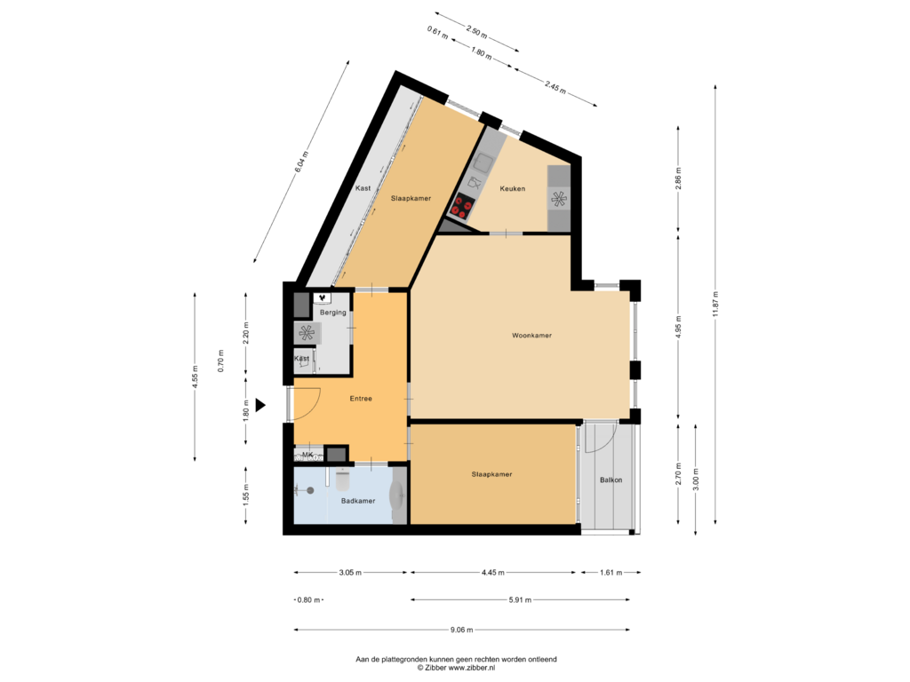 Bekijk plattegrond van Appartement van Afrikalaan 27