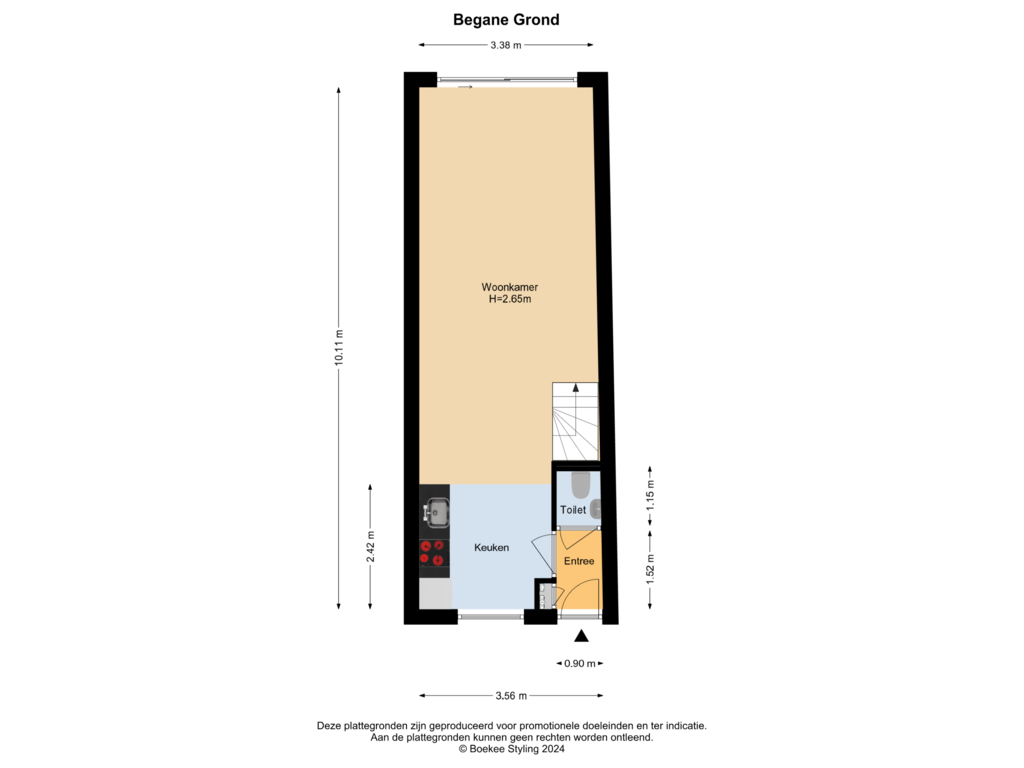 Bekijk plattegrond van Begane Grond van Jan Steenstraat 11