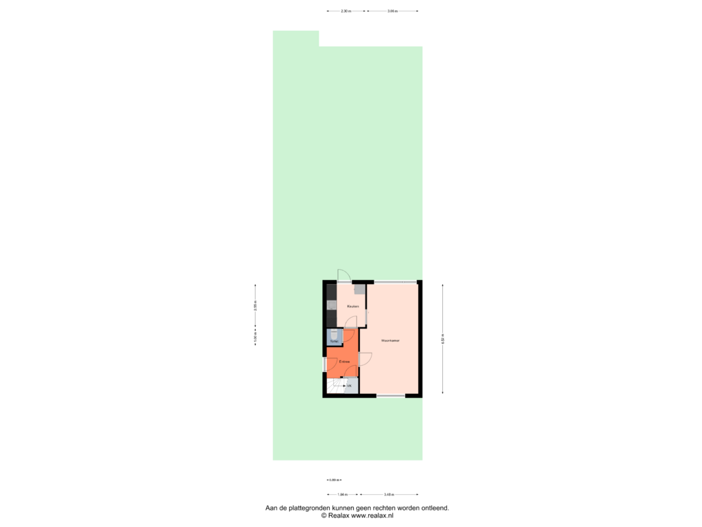 View floorplan of Begane grond Tuin of Prins Willem van Oranjestraat 24