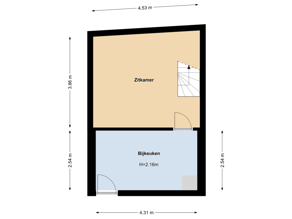 Bekijk plattegrond van Kelder van Blokhuis 15