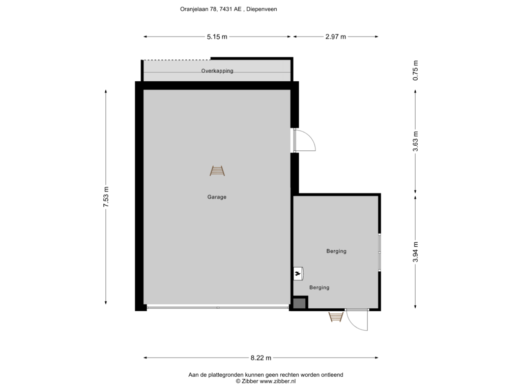 View floorplan of Garage of Oranjelaan 78