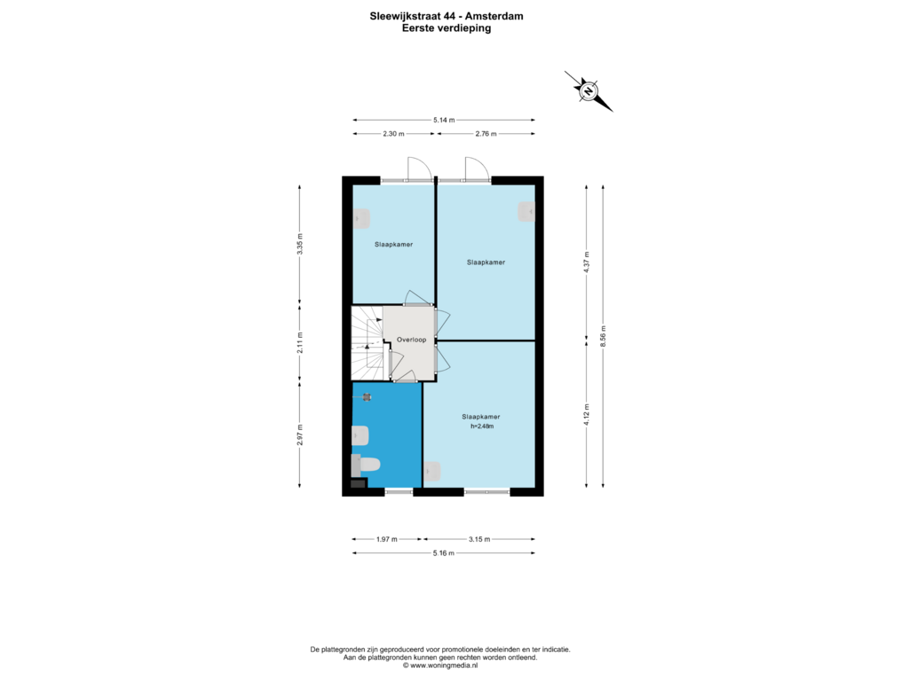 View floorplan of 1e_verd of Sleewijkstraat 44