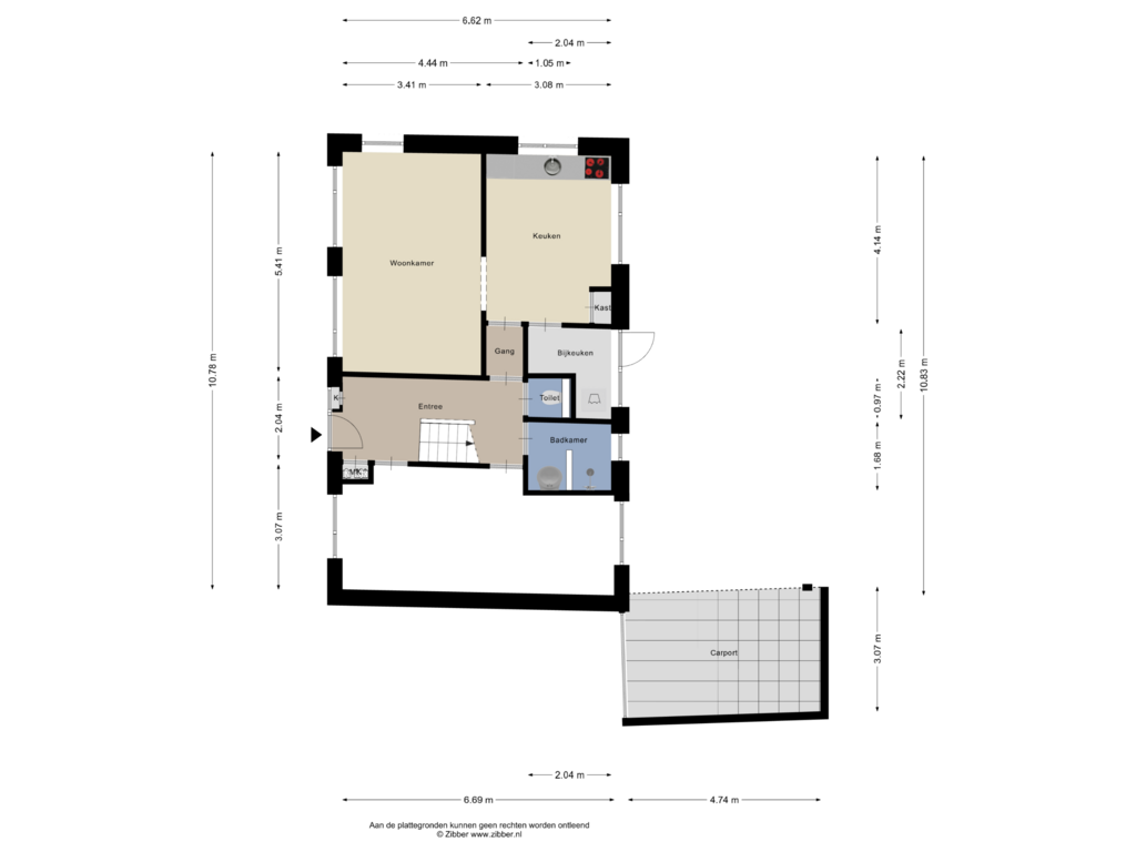 View floorplan of Begane Grond of Parallelweg Zuid 1-A