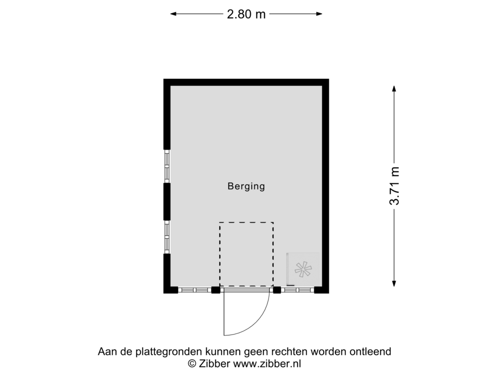 View floorplan of Berging of Parallelweg Zuid 1-A