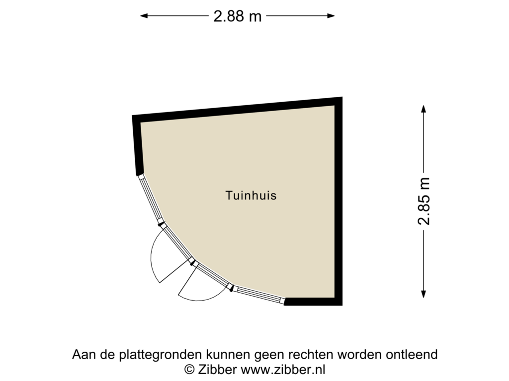 View floorplan of Tuinhuis of Parallelweg Zuid 1-A