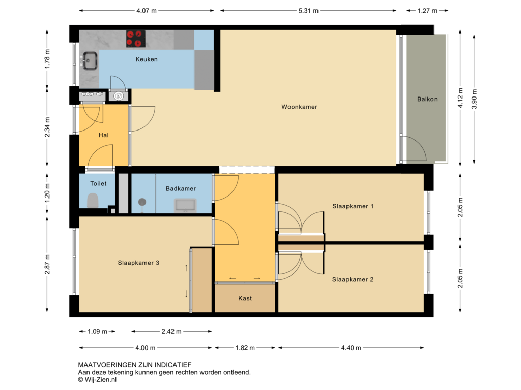 Bekijk plattegrond van Appartement van Lepelaarsingel 324