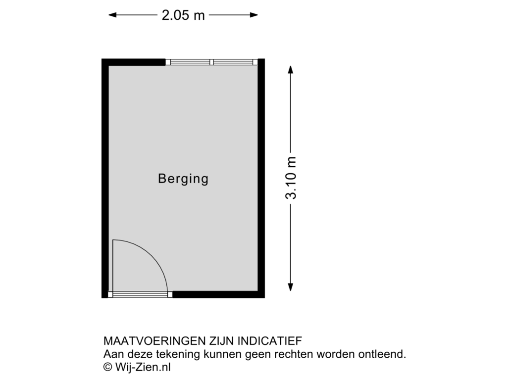 Bekijk plattegrond van Berging van Lepelaarsingel 324