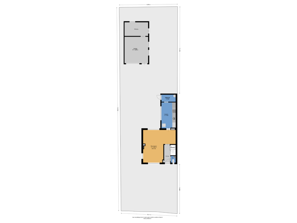 Bekijk plattegrond van Begane Grond Met Kavel van Boarnsterdyk 51