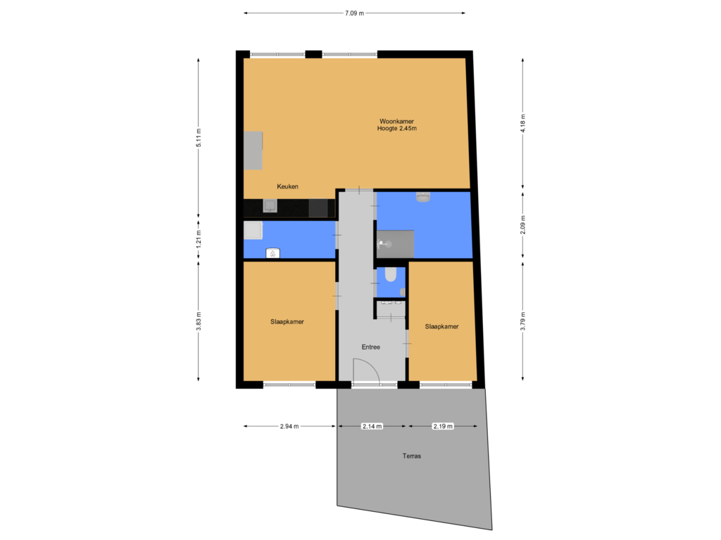 Bekijk plattegrond van 2e verdieping van Torenplein 5-G