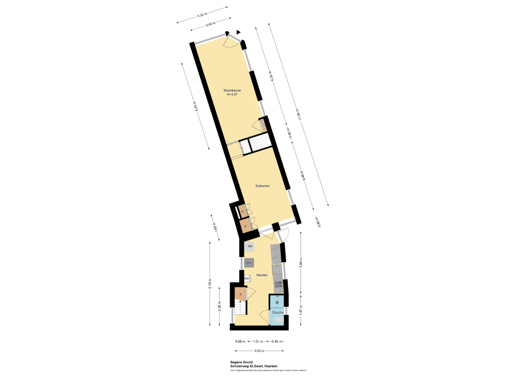 Bekijk plattegrond van Begane Grond van Schoterweg 42-ZW