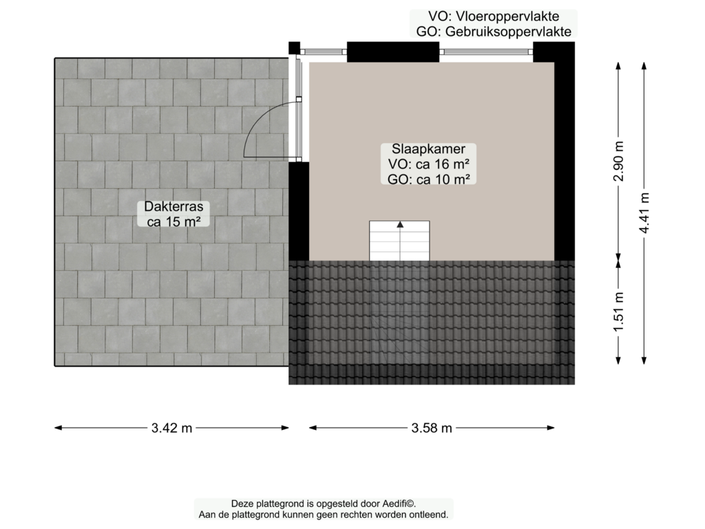 View floorplan of Derde verdieping of Nassauplein 31-B