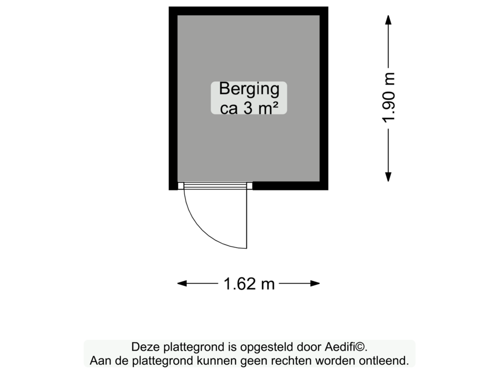 View floorplan of Berging of Nassauplein 31-B