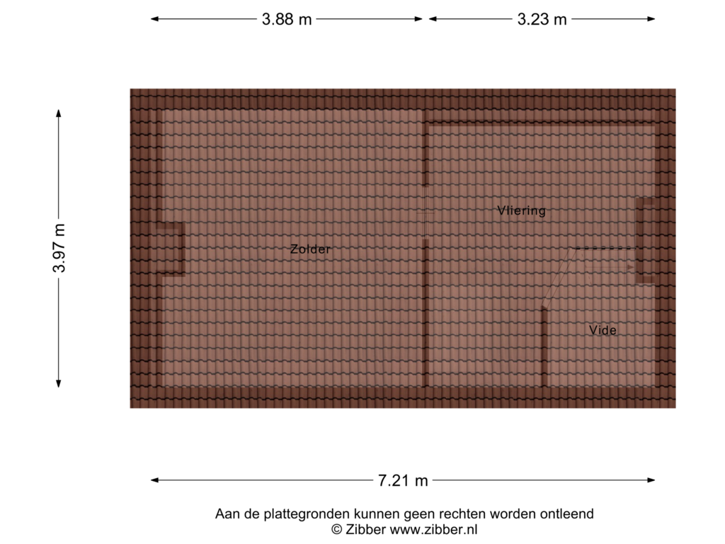 Bekijk plattegrond van Zolder van Stompersstraat 23