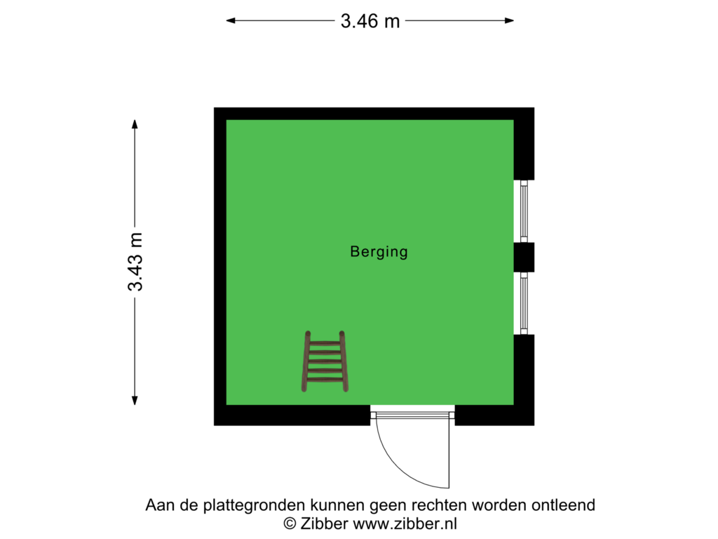 Bekijk plattegrond van Berging van Stompersstraat 23