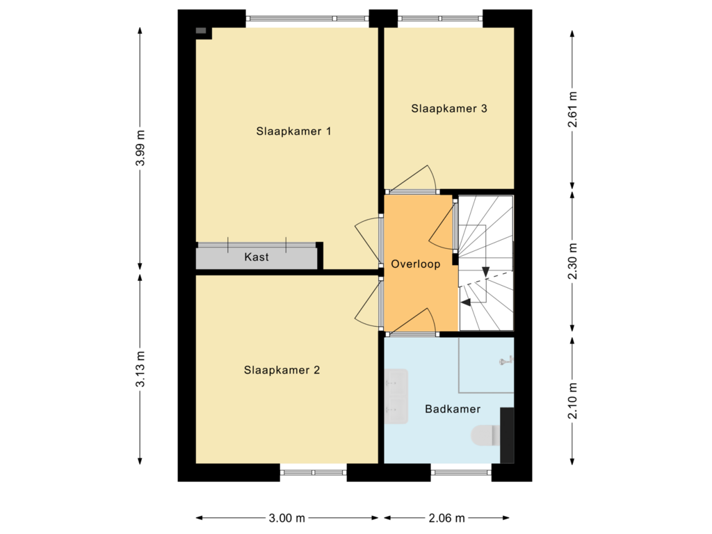 Bekijk plattegrond van Eerste verdieping van Clausstraat 16