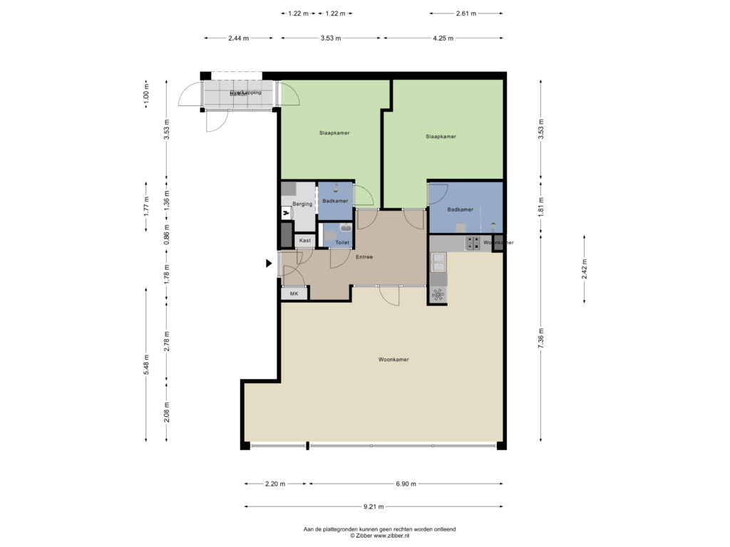 Bekijk plattegrond van Appartement van Wilhelminastraat 13-12