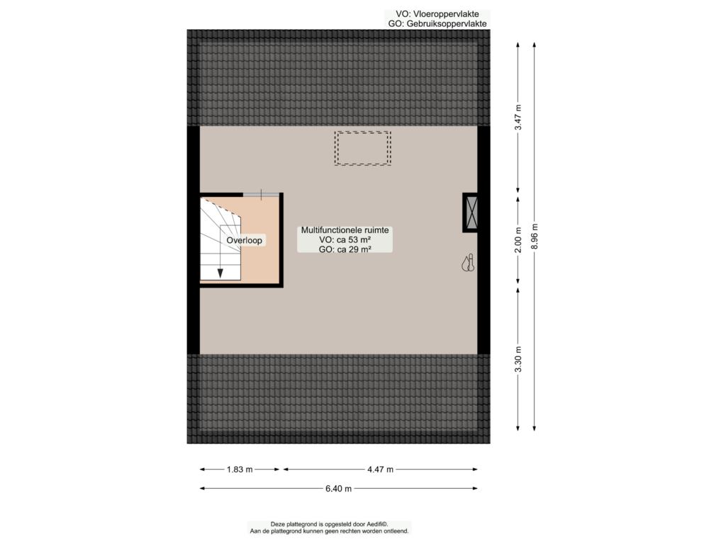 View floorplan of Tweede verdieping of Otto Eerelmanweg 10