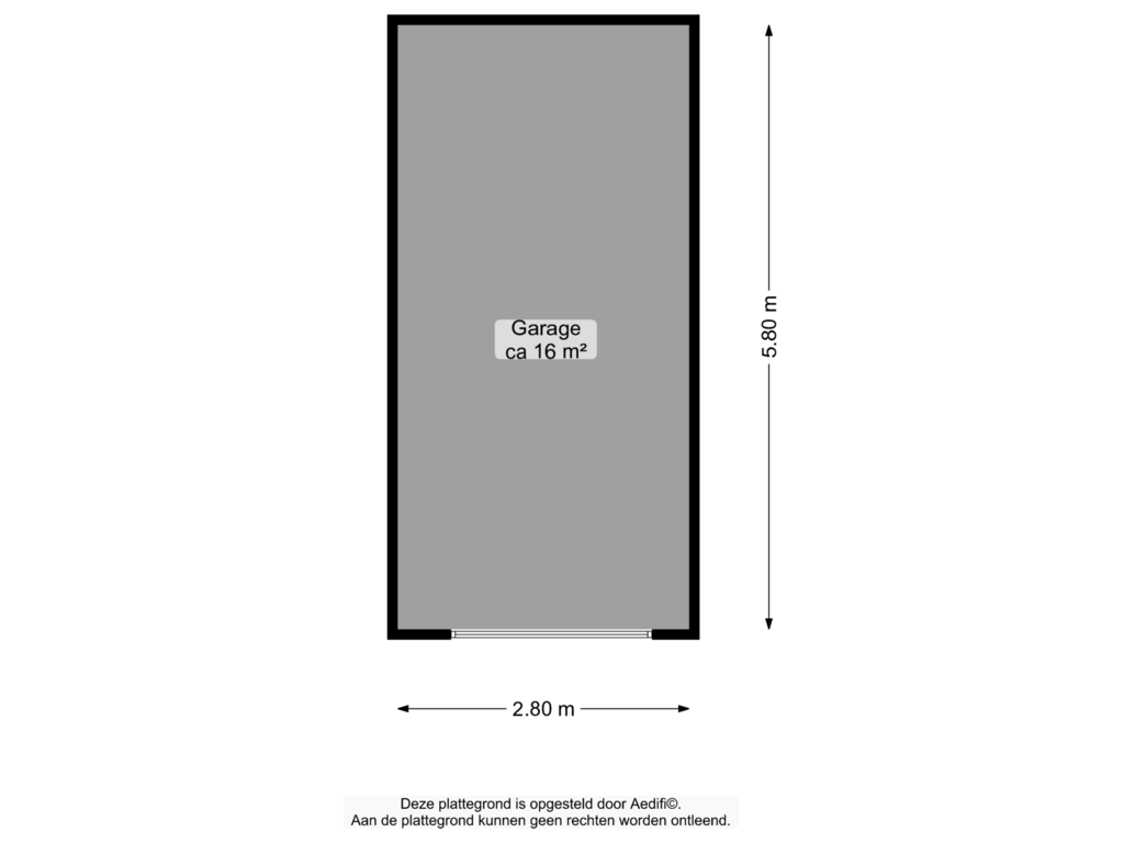 View floorplan of Garage of Otto Eerelmanweg 10