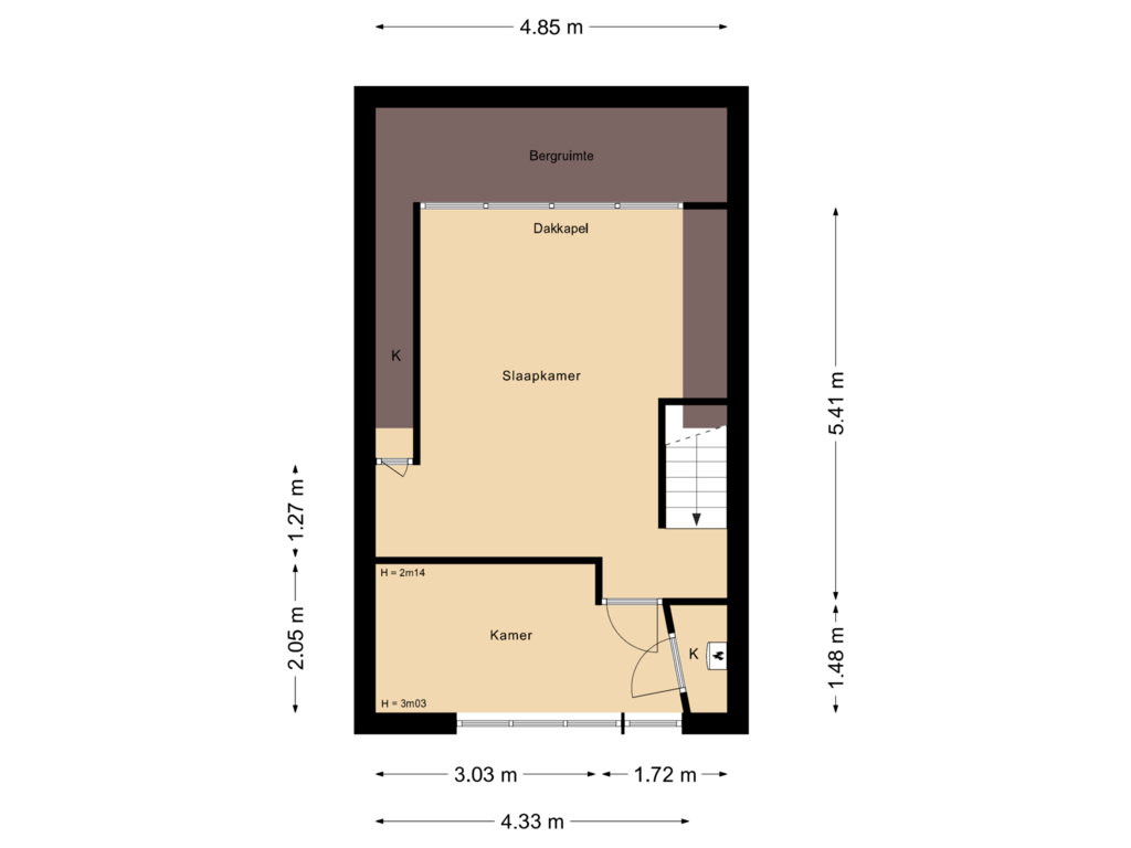 Bekijk plattegrond van 2e Verdieping van Sepiastraat 40